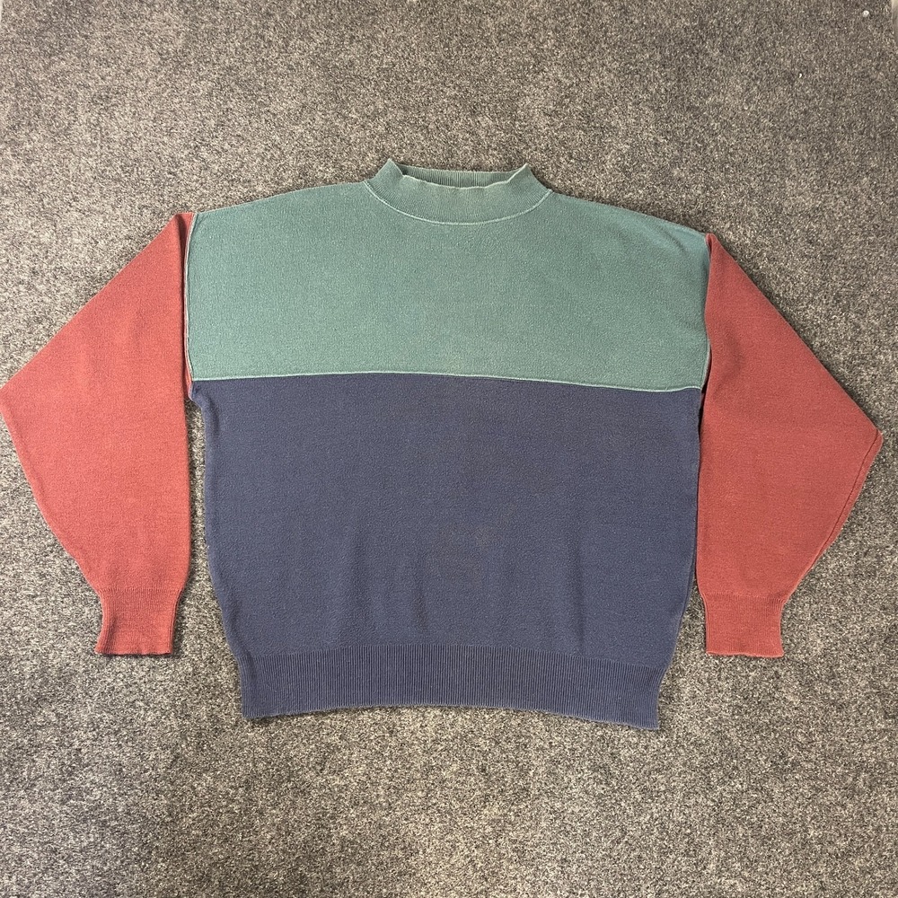 Vintage Pendleton Lobo Sweatshirt Mens Large Colorblock 90s Crewneck Made in USA